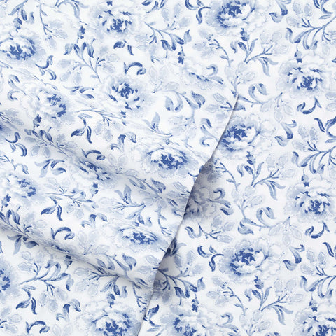 Laura Ashley cotton sateen close-up showing smooth weave and silky drape