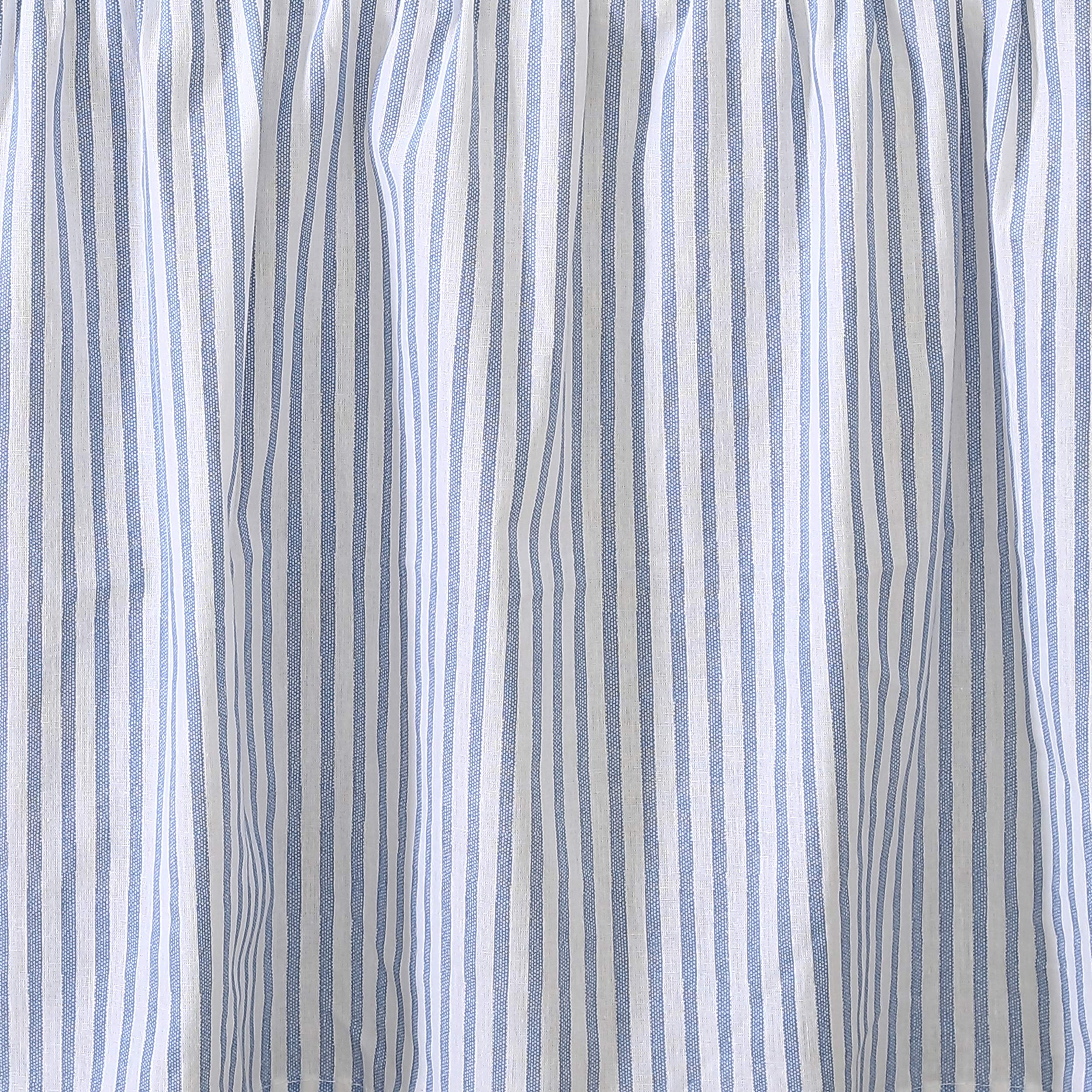 Laura Ashley image showing bedskirt drop length and scale to a mattress for proper coverage