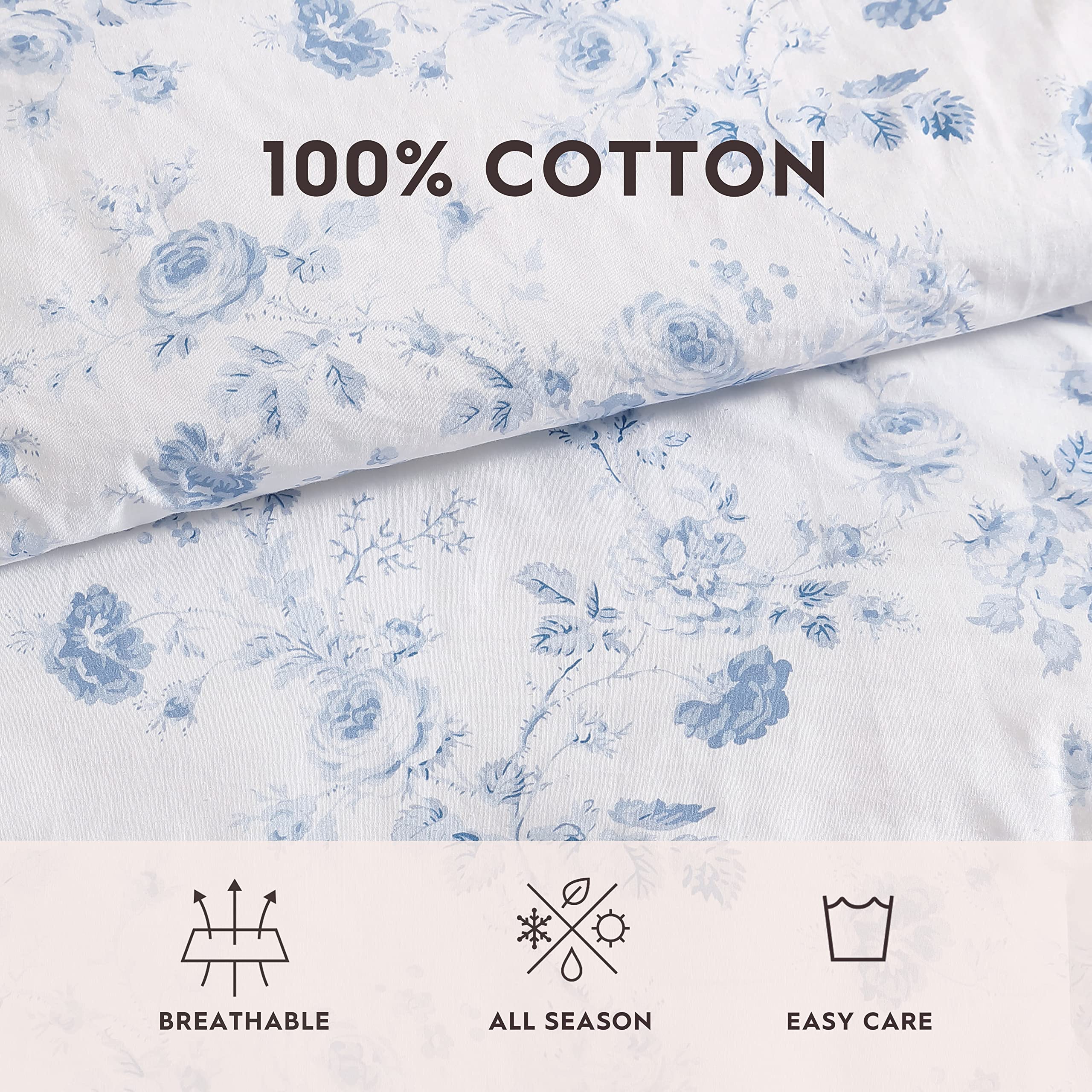 Laura Ashley standard sham on pillowcase arrangement creating a polished bed look
