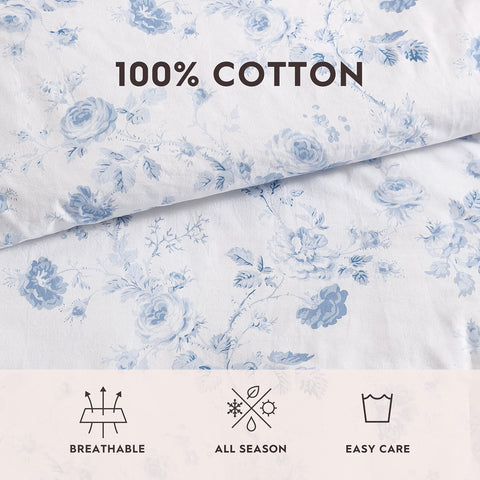 Laura Ashley standard sham on pillowcase arrangement creating a polished bed look