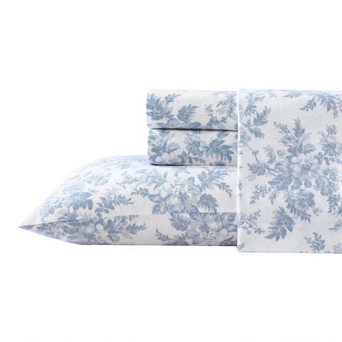 Laura Ashley fitted sheet detail highlighting smooth finish and durability