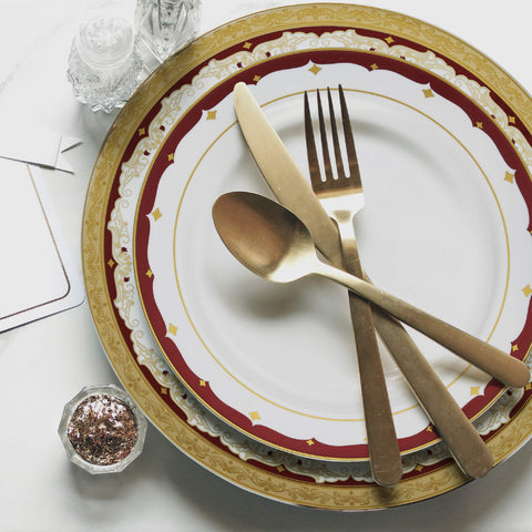 Laura Stein table setting with plates illustrating elevated event styling