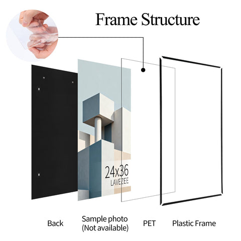 Lavezee six-pack unboxed showing all frames ready-to-hang for economical decorating