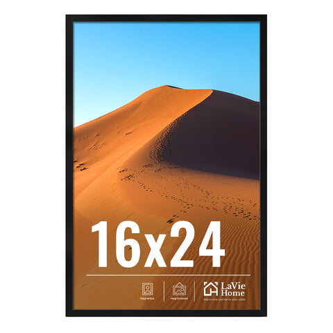 LaVie Home front view of 16x24 frame showing sleek black border and clean display benefit