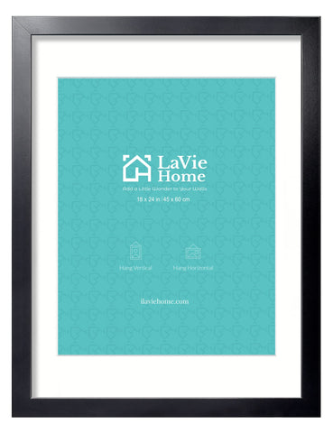 LaVie Home front view of black 18x24 frame showing sleek molding and clean display