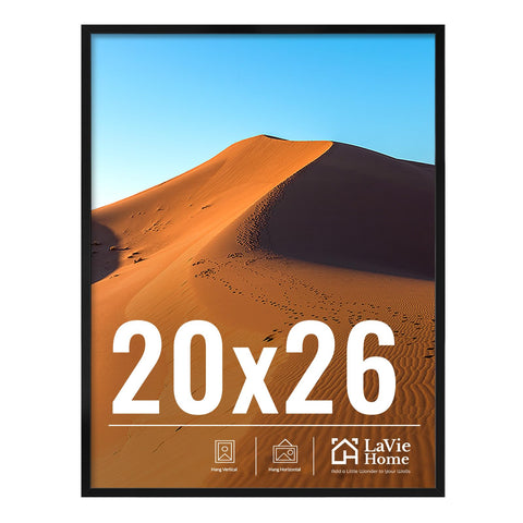 LaVie Home front view of 20x26 black frame showing clean display benefit