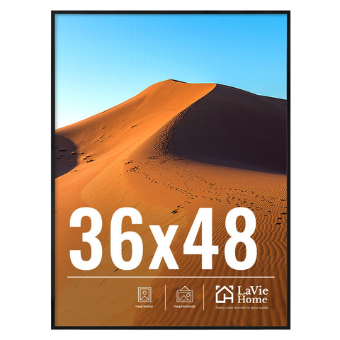 LaVie Home front view of 36x48 black frame showing clean display and balance