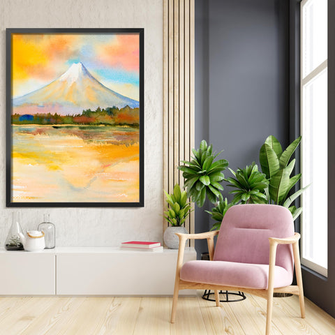 LaVie Home framed poster in living room showing stylish wall display