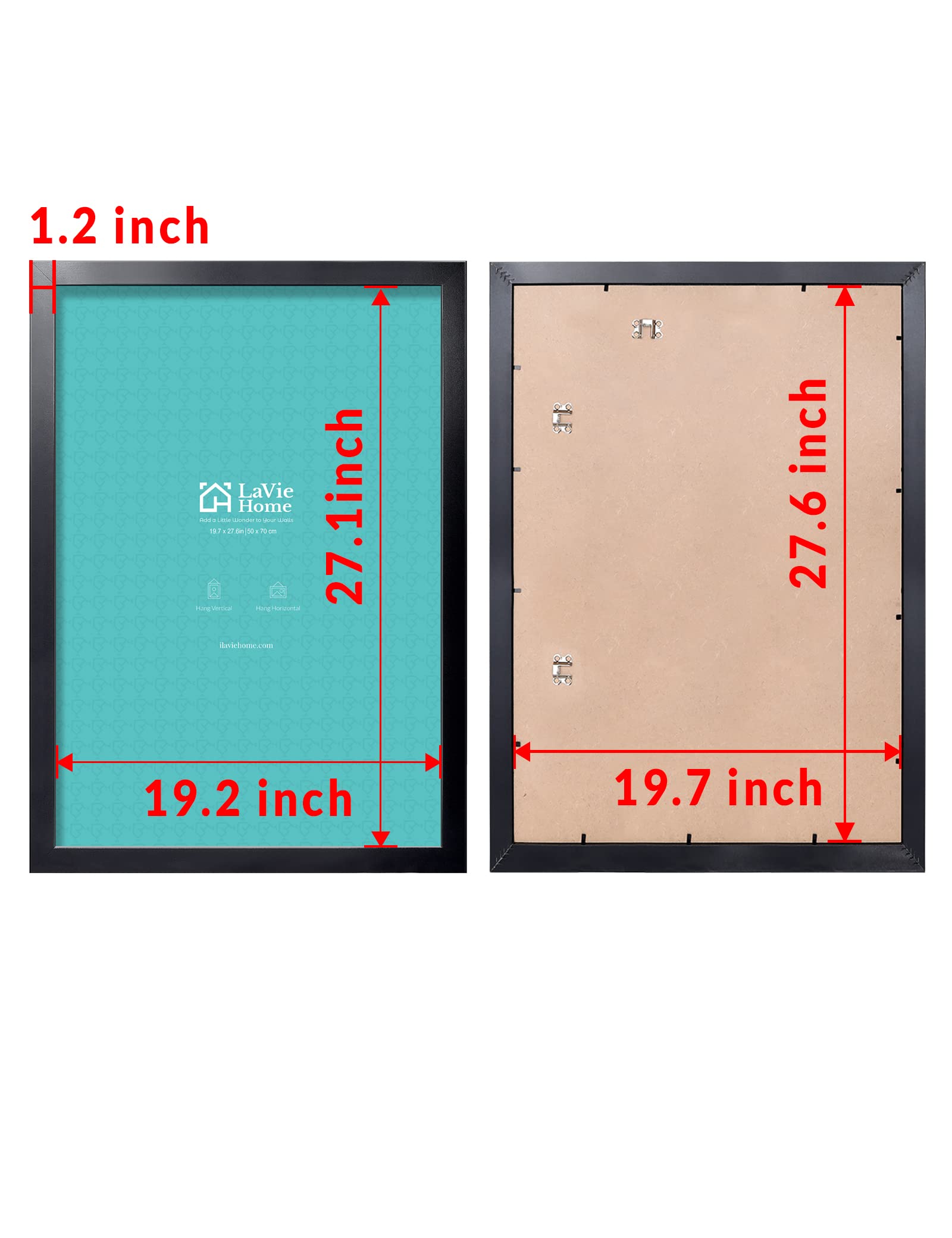 LaVie Home backboard and included hanging hardware showing secure mounting and easy install