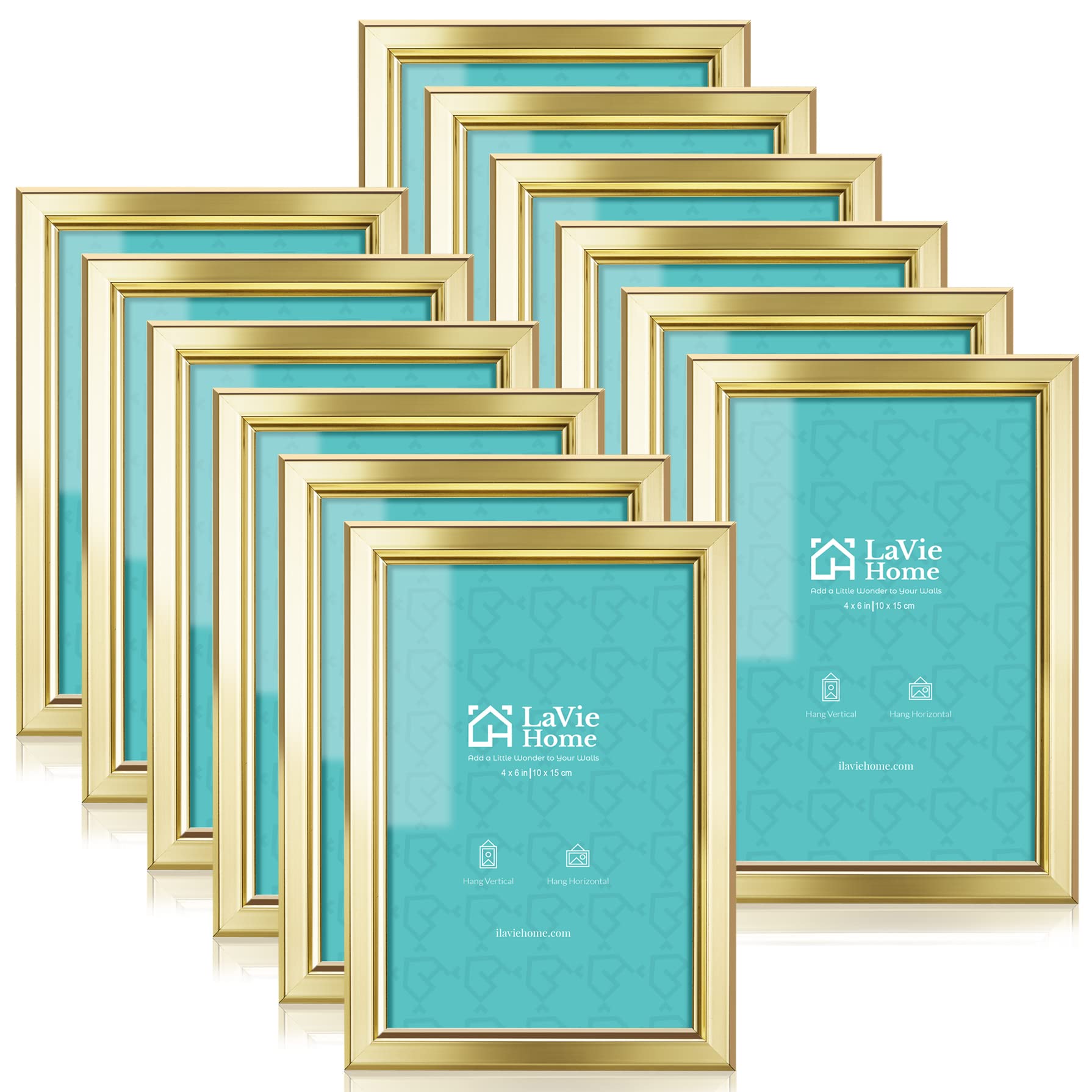 LaVie Home gold frame front view showcasing finish and photo clarity