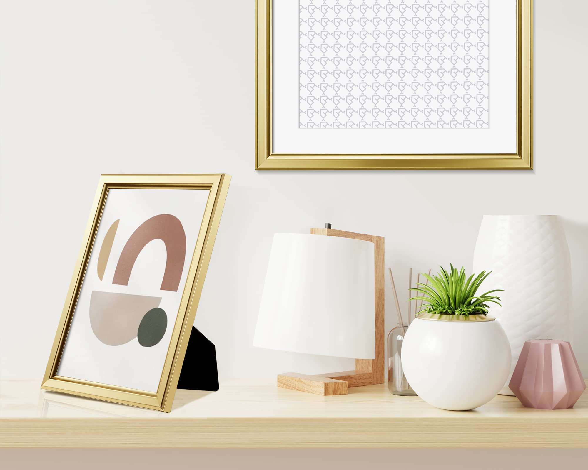 LaVie Home frame displayed in living room adding polished decor benefit