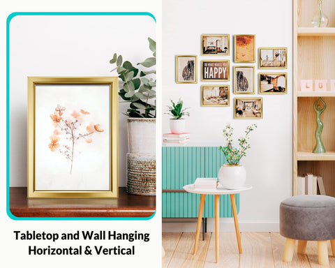 LaVie Home frame on tabletop easel presenting a photo in a living room