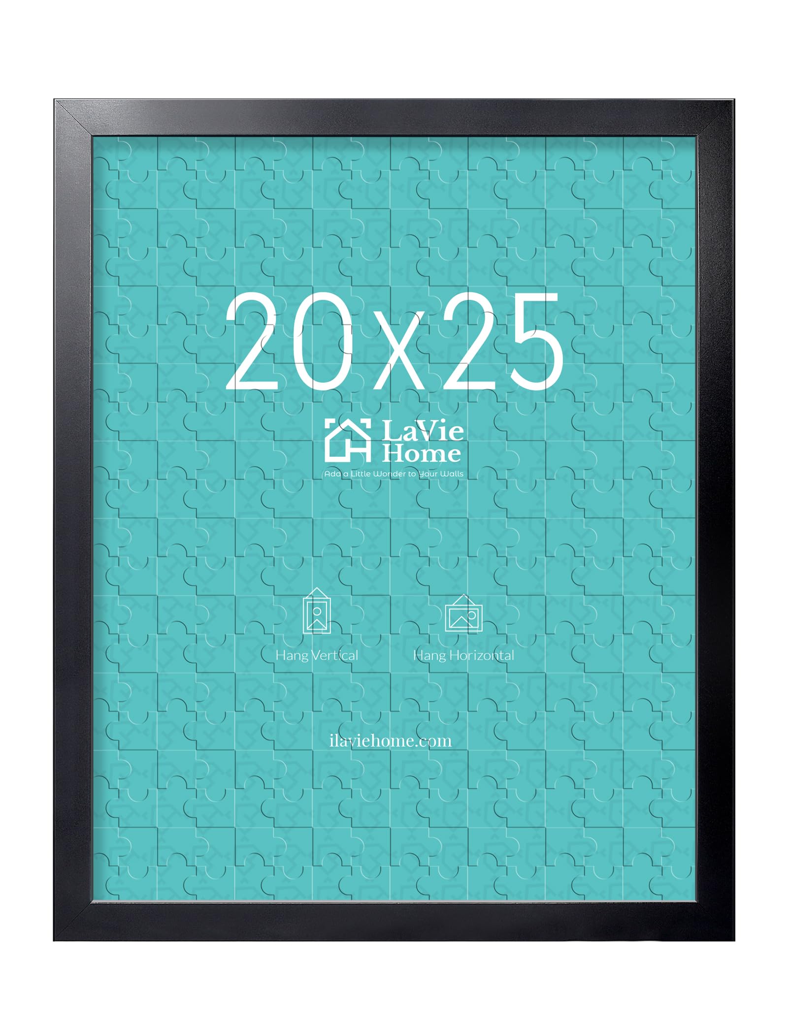 LaVie Home front-facing frame showing clean black border and poster benefit