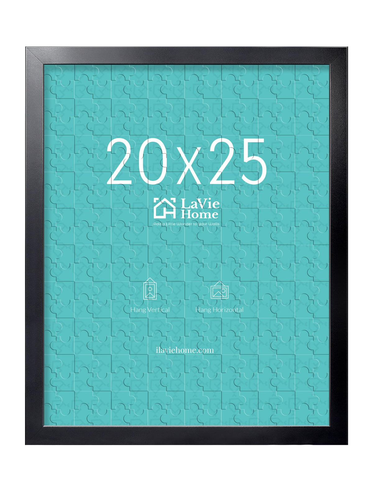 LaVie Home front-facing frame showing clean black border and poster benefit