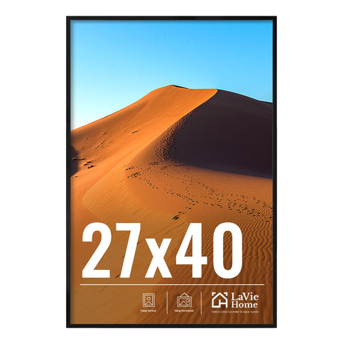 LaVie Home front view of 27x40 frame showing clean black border and poster clarity