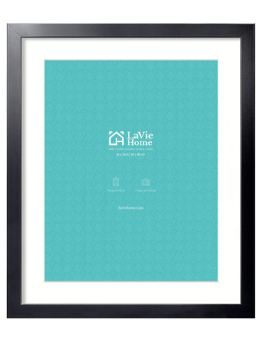 LaVie Home front view showing black frame and framed poster, enhances room decor