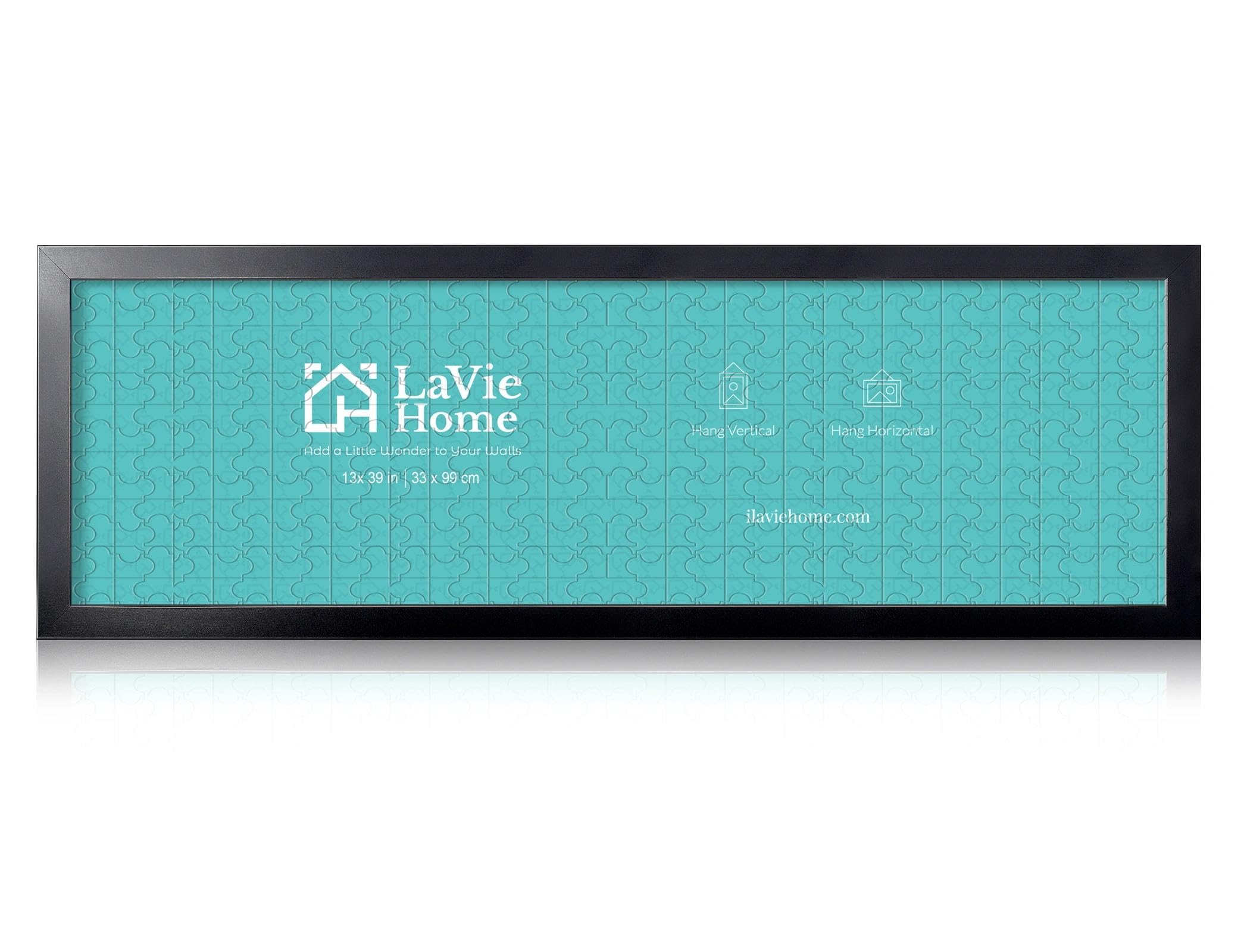 LaVie Home front view of black panoramic frame showcasing clean minimalist look
