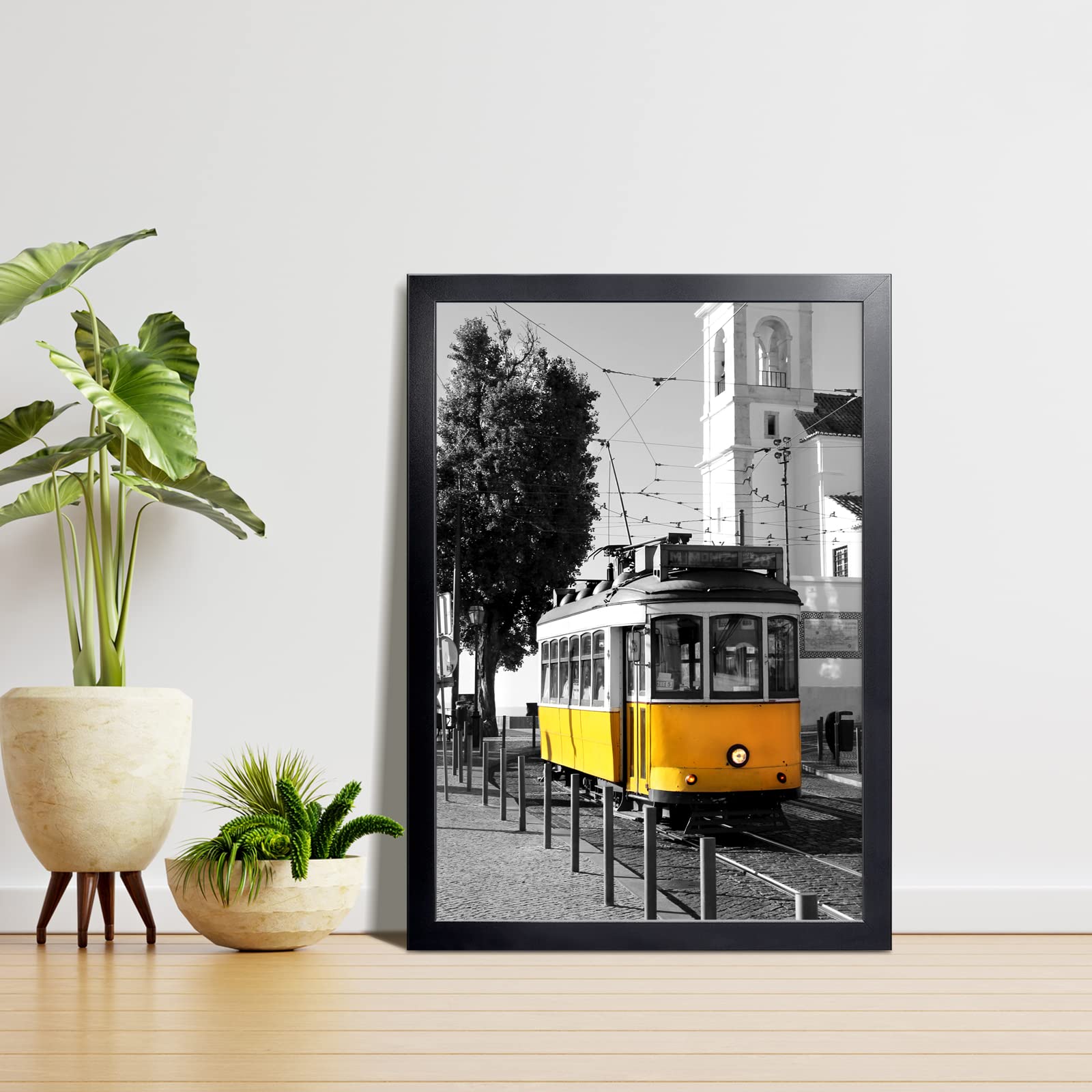 LaVie Home frame next to ruler showing 19.7x27.6 size for accurate fit comparison