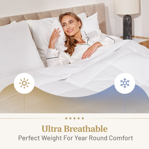 Lavish Comforts comforter removed from compressed packaging ready to fluff for fast setup