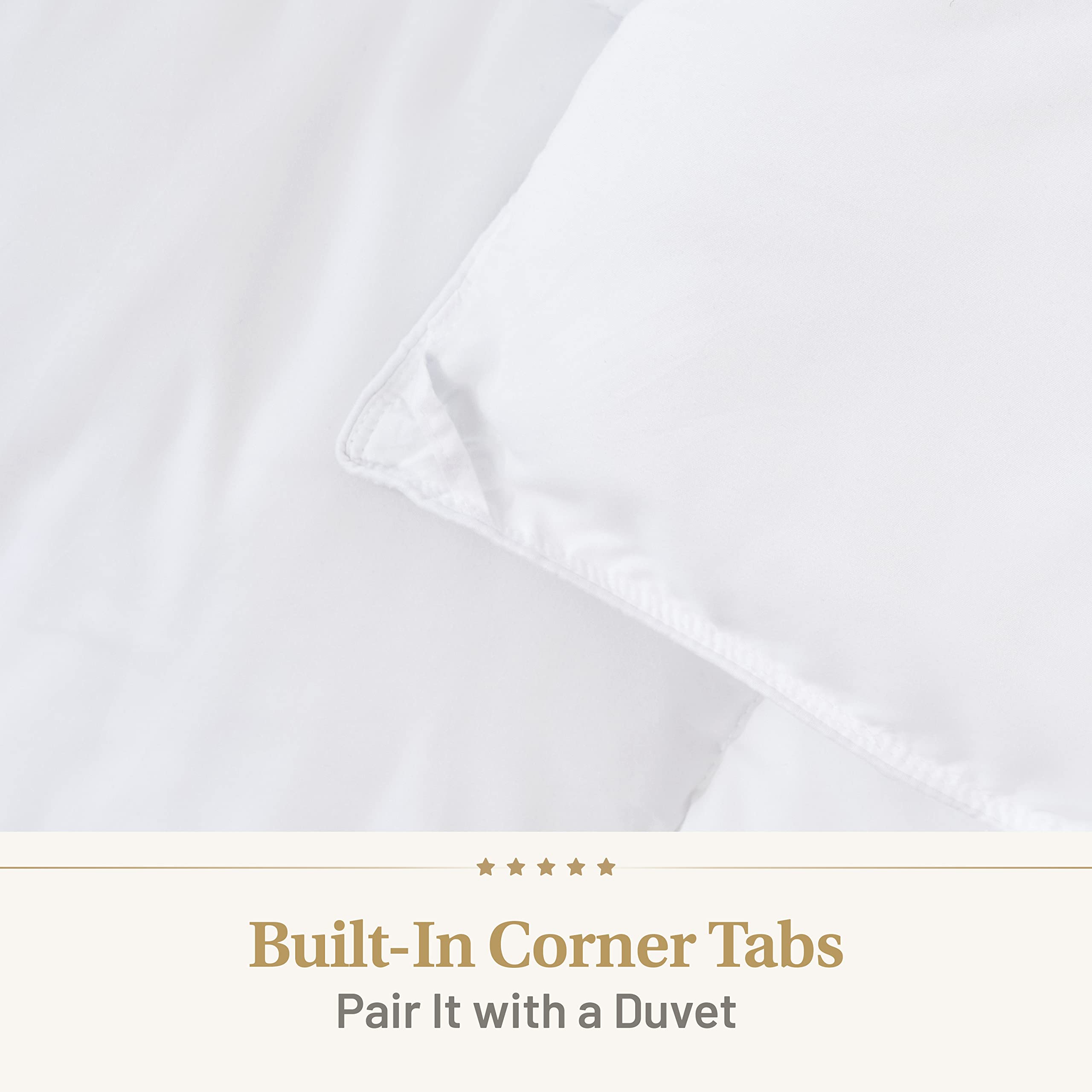 Lavish Comforts queen comforter on bed for scale showing generous 86x86 coverage benefit