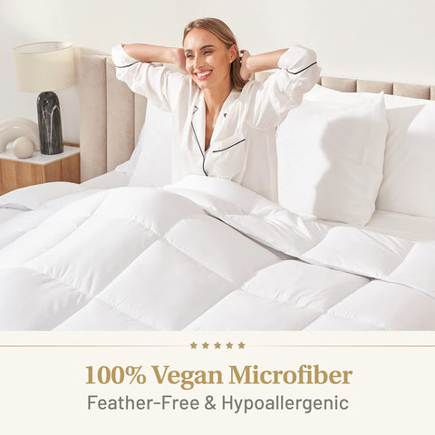 Lavish Comforts detail of soft fill texture highlighting plush feel and hypoallergenic benefit