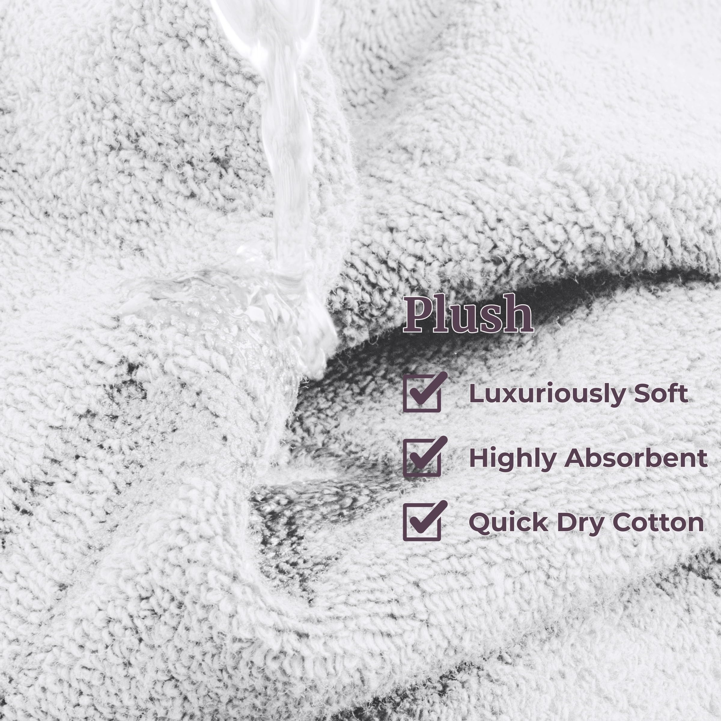 Lavish Home washcloth texture close-up showing plush cotton for gentle cleansing