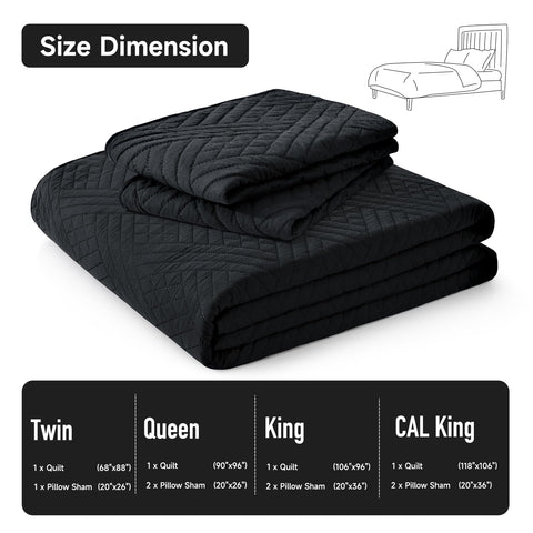 Lavsiry folded quilt on shelf illustrating compact storage and easy laundering benefit