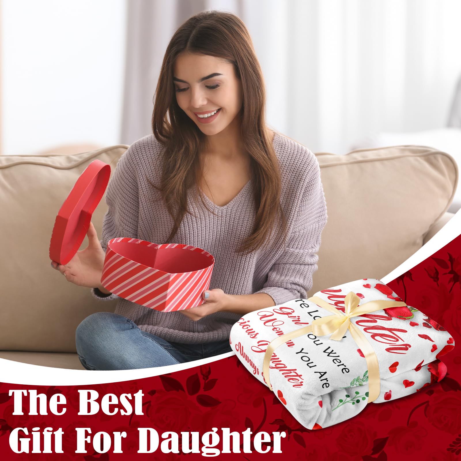 Lavua folded blanket in packaging illustrating neat presentation for gifting