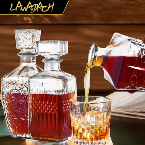 LAWADACH top view of open decanter mouths showing easy filling and cleaning access