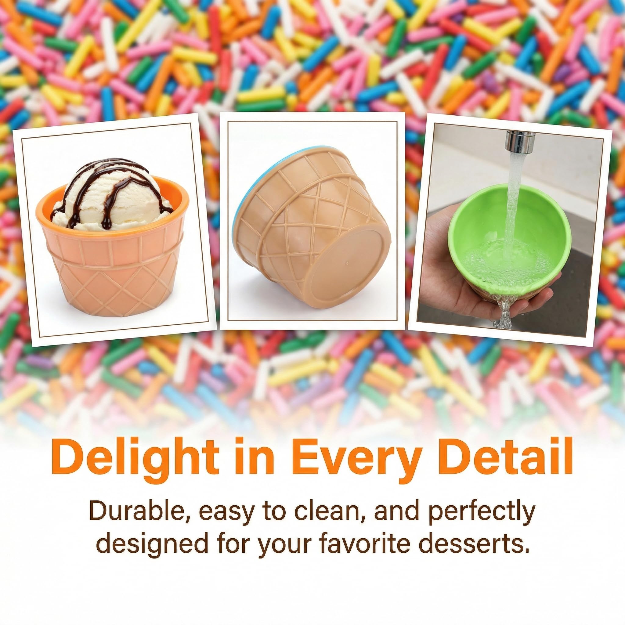 Lawei bowls and spoons by sink illustrating easy cleaning and fast reuse capability