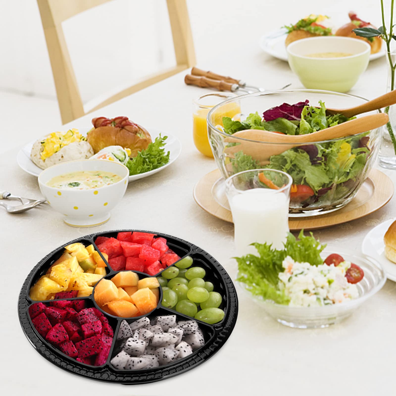 Lawei trays stacked in refrigerator showing compact space-saving storage
