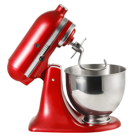Lawenme dough hook installed in KitchenAid mixer showing in-use benefit