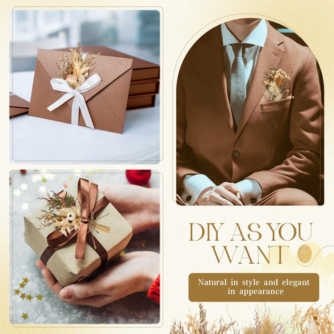 Layhit bouquet tied to gift wrap creating a personalized present