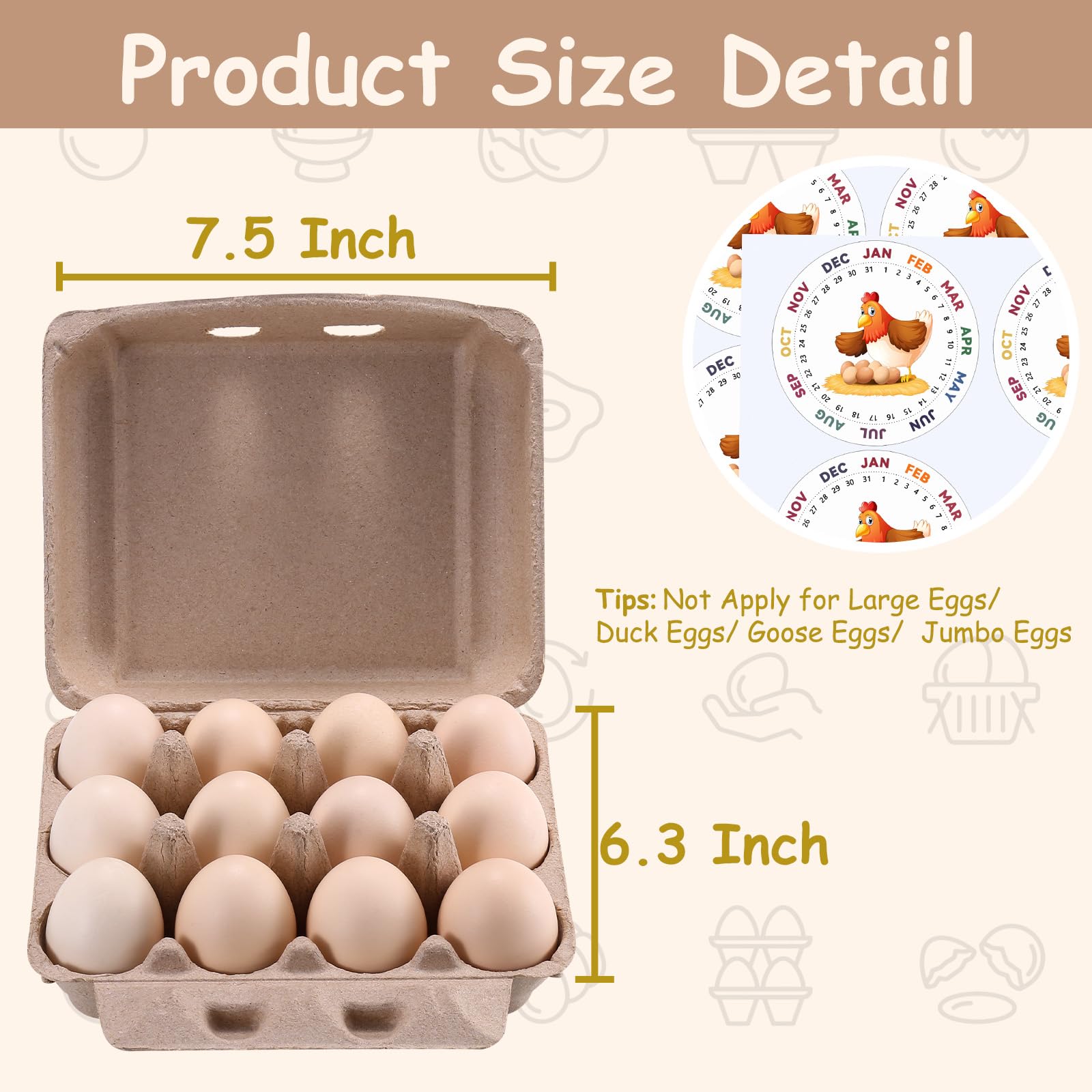 LayHyand open carton holding a dozen eggs demonstrating secure clamshell closure