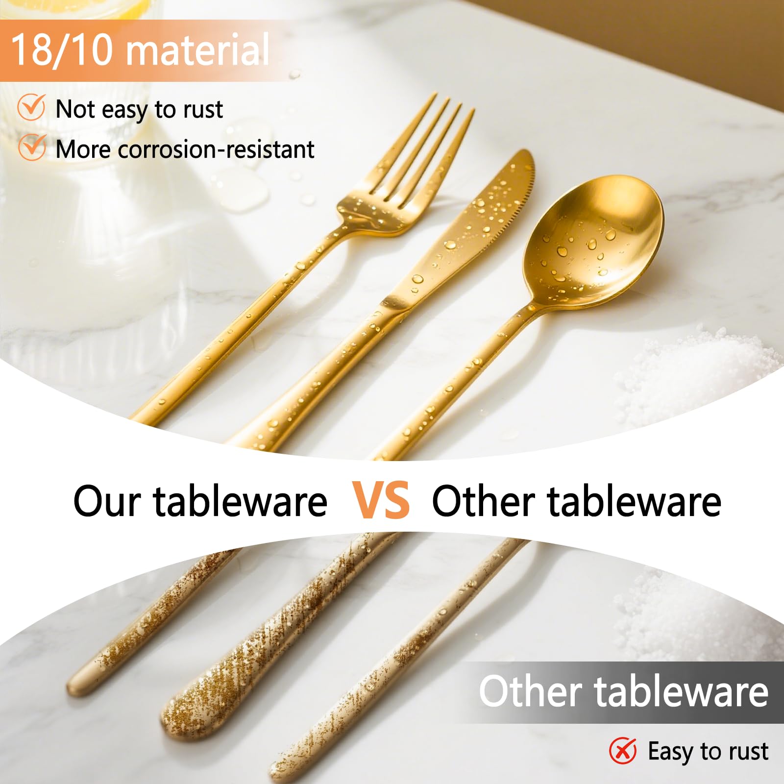 LayHyand size comparison of fork, spoon and steak knife for scale