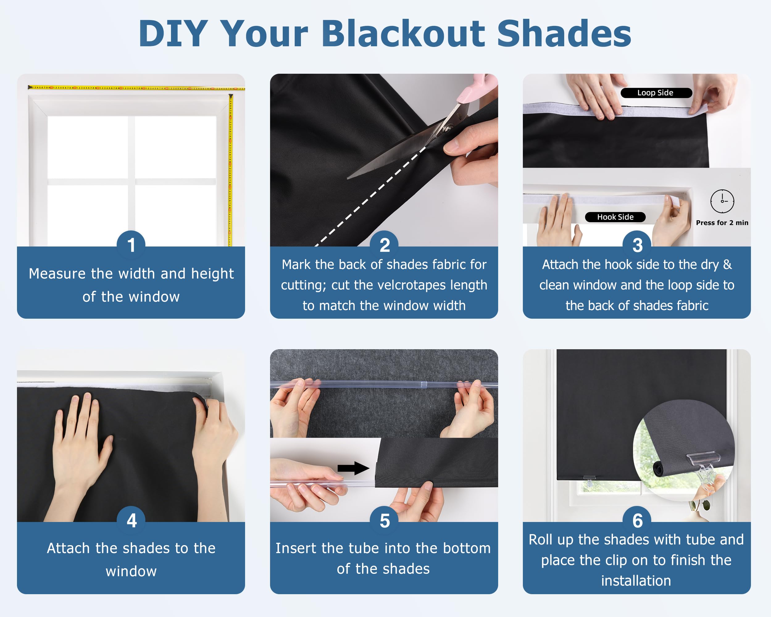 LazBlinds cordless clip and tube detail illustrating safe operation and tangle-free use