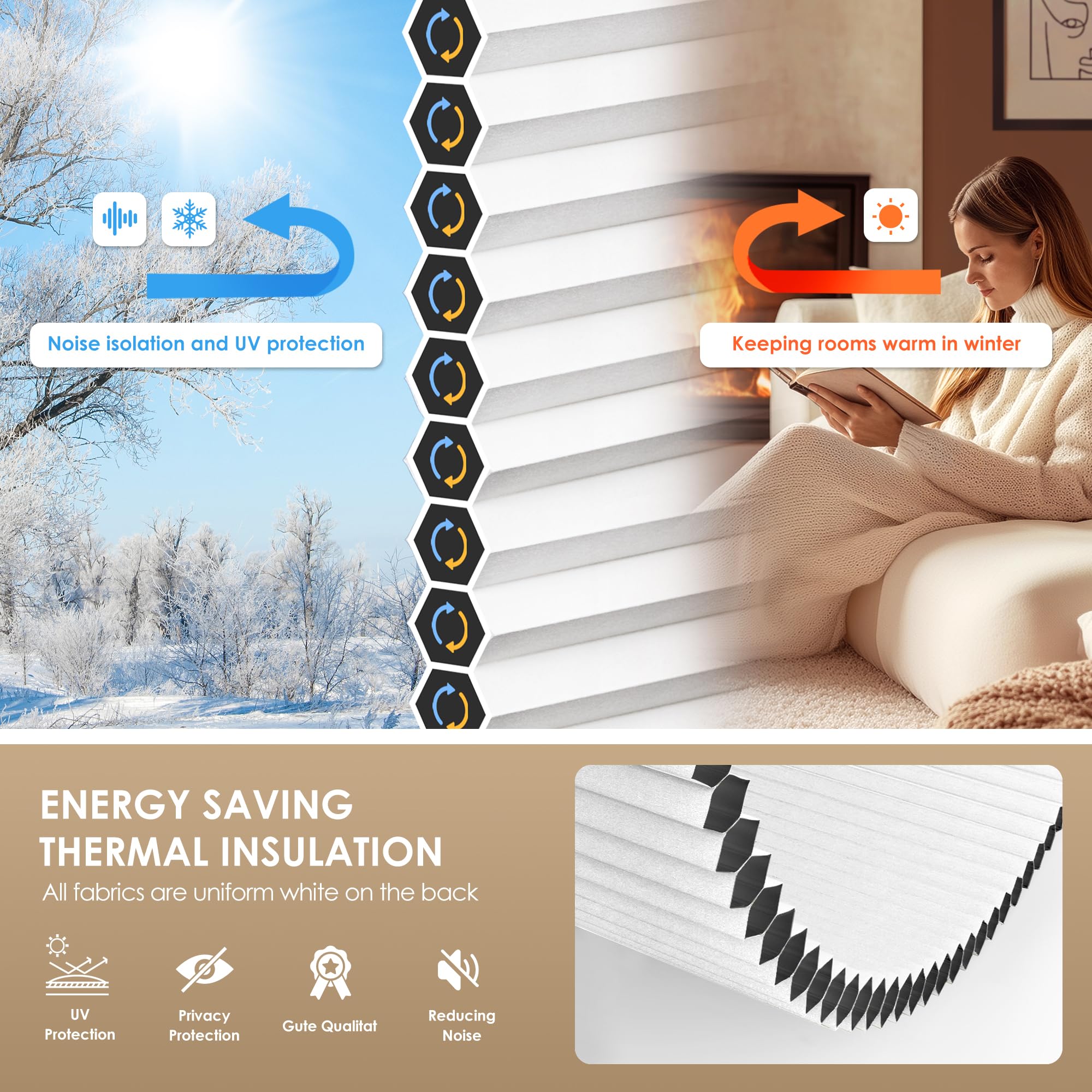 LazBlinds in-use over bedroom window showing blackout benefit for sleep