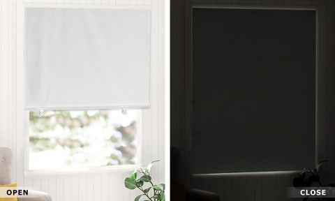 LazBlinds next to measuring tape showing 36x72 scale for accurate sizing