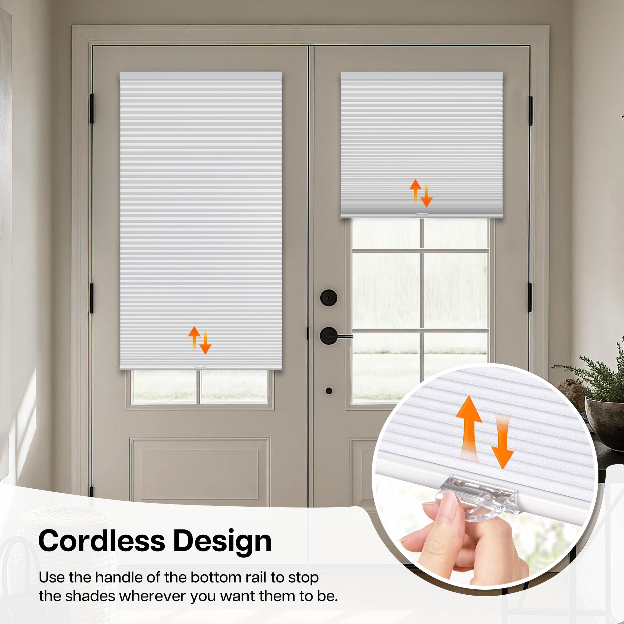 LazBlinds side profile showing silver-backed cells and improved thermal insulation