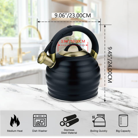 Lazneyru side profile on stovetop displaying induction-ready compatibility