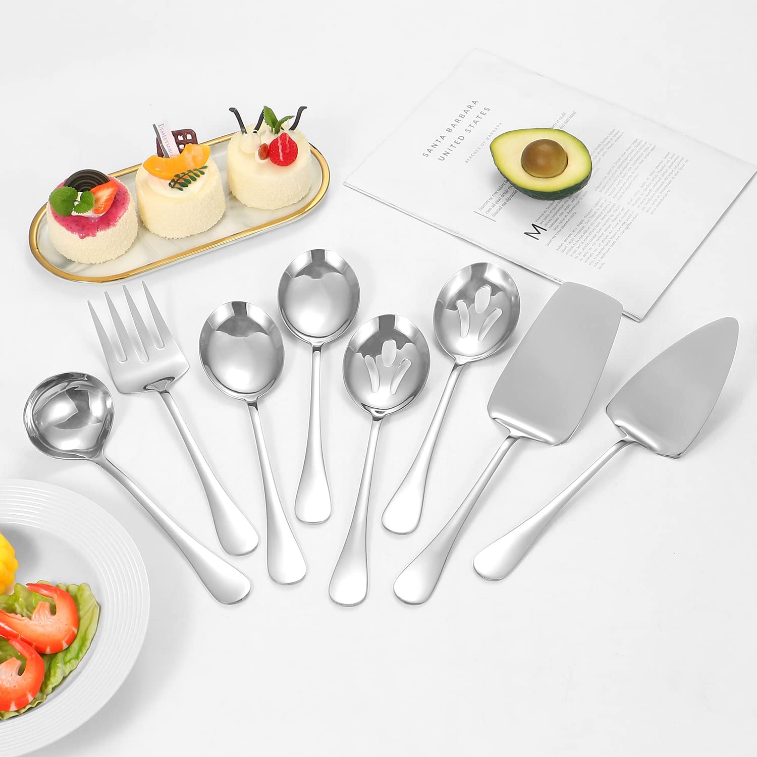 Lazycorner utensils beside a dinner plate demonstrating scale and comfortable grip