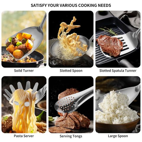 lazycorner utensils stirring soup in pot to show heat-safe durability during cooking