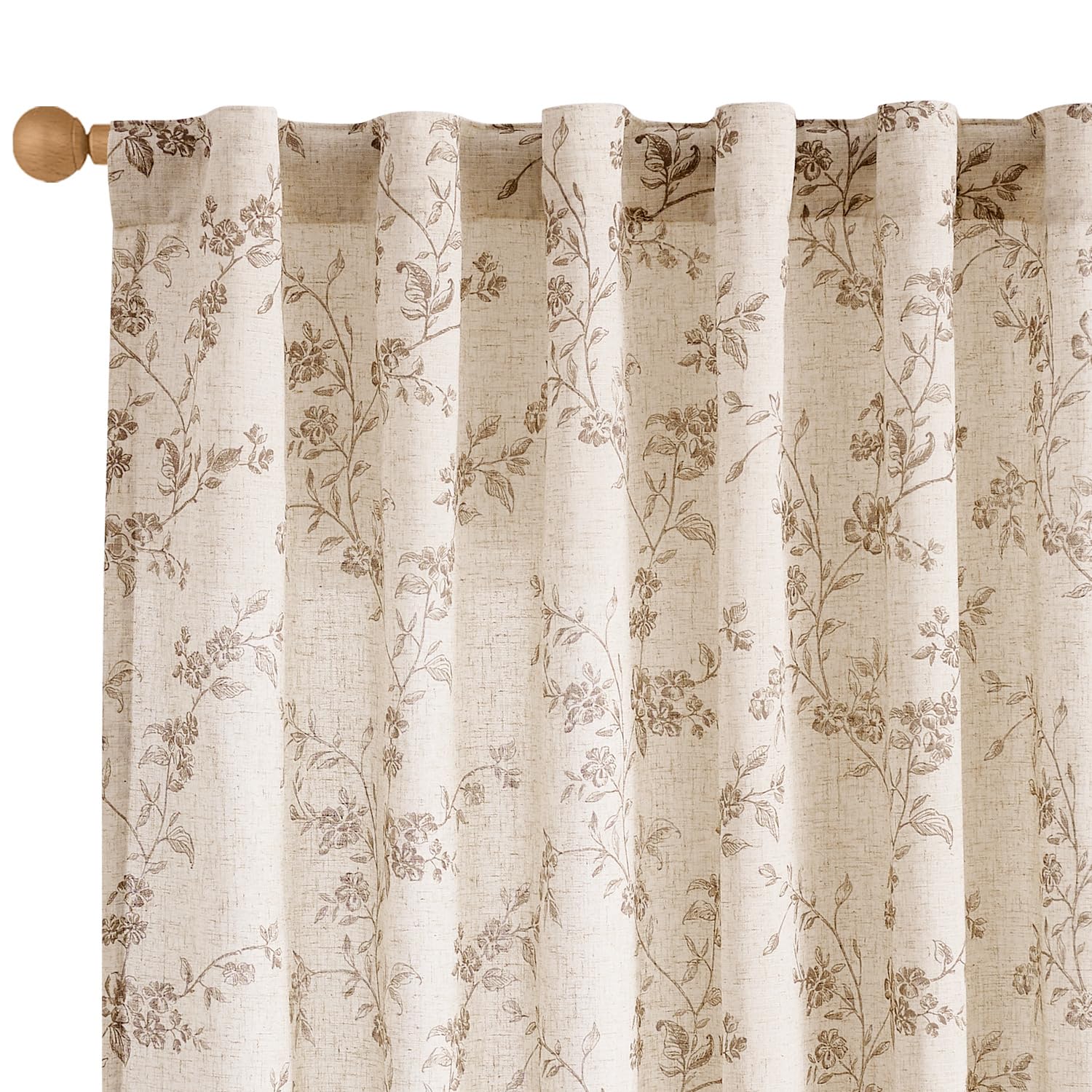 lazzzy front panels showing taupe floral pattern and soft privacy