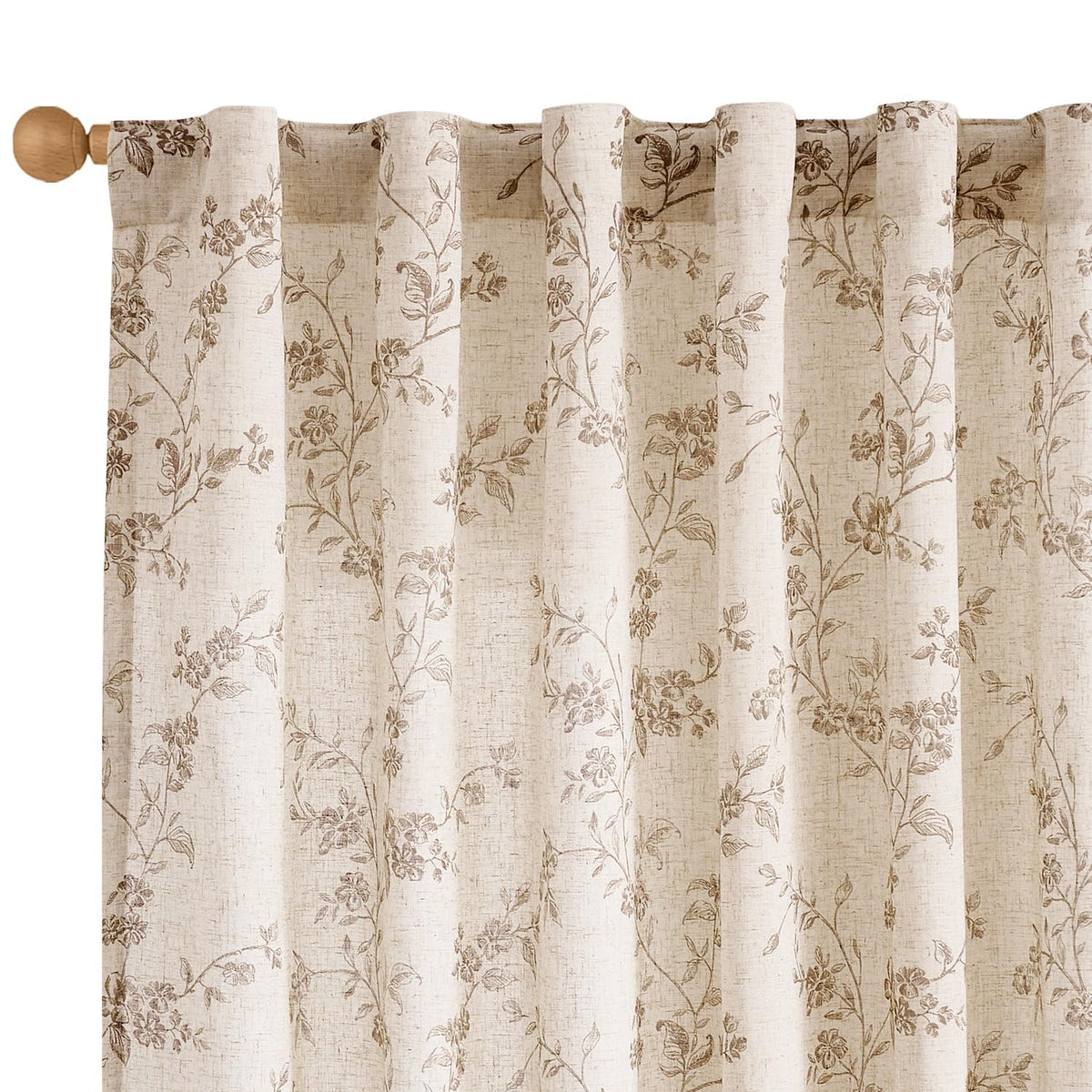 lazzzy front panels showing taupe floral pattern and soft privacy