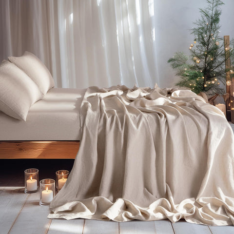 LBRO2M styled bedroom with linen sheets showing relaxed, elegant bedroom vibe