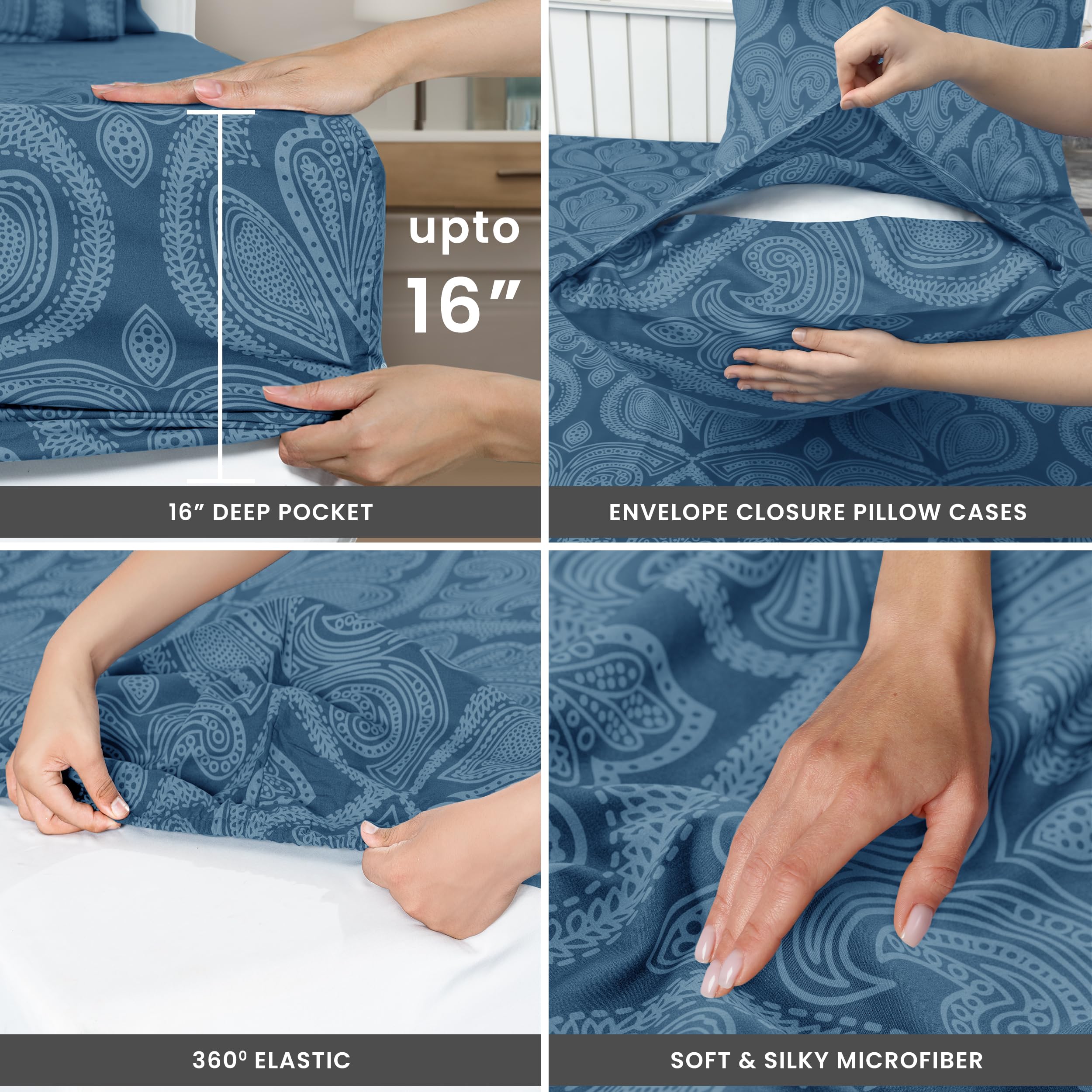LDC stacked pillowcases showing generous size and smooth feel benefit