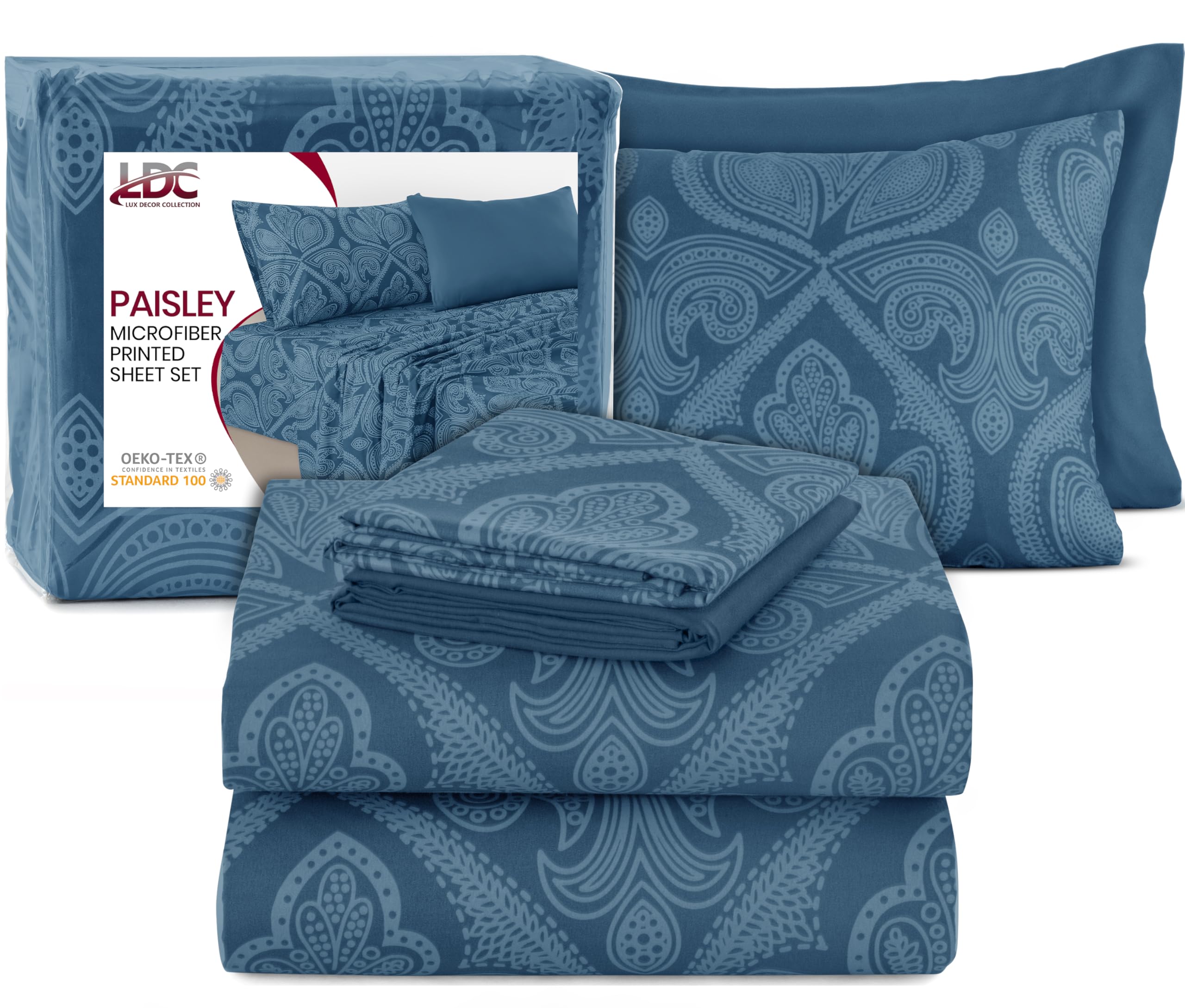 LDC size chart graphic displaying sheet and pillowcase measurements clearly