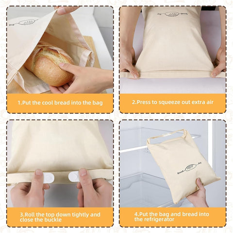 LDJRCP open bag filled with bread showing roomy interior for multiple baked goods