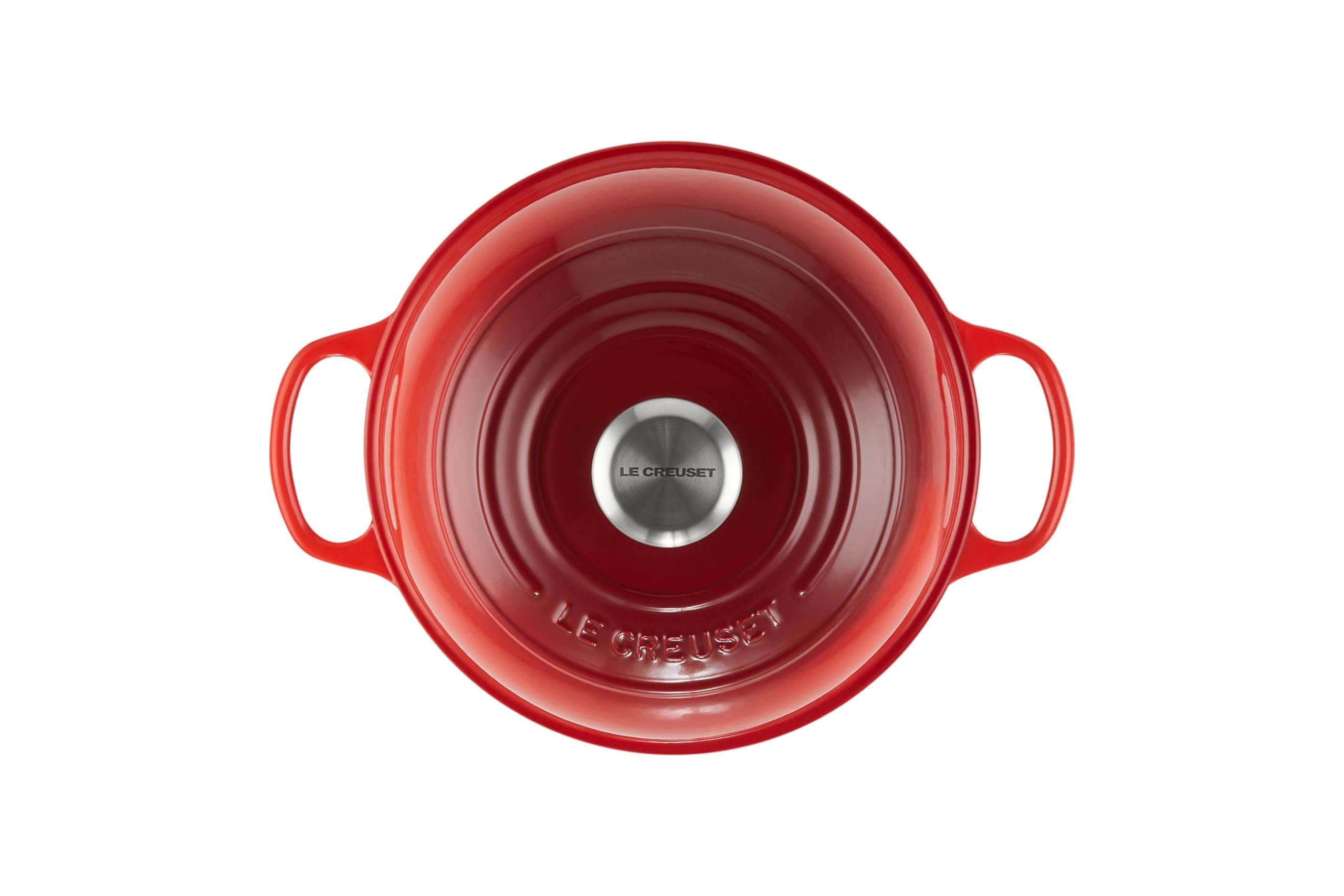 Le Creuset lid close-up highlighting domed shape for steam retention