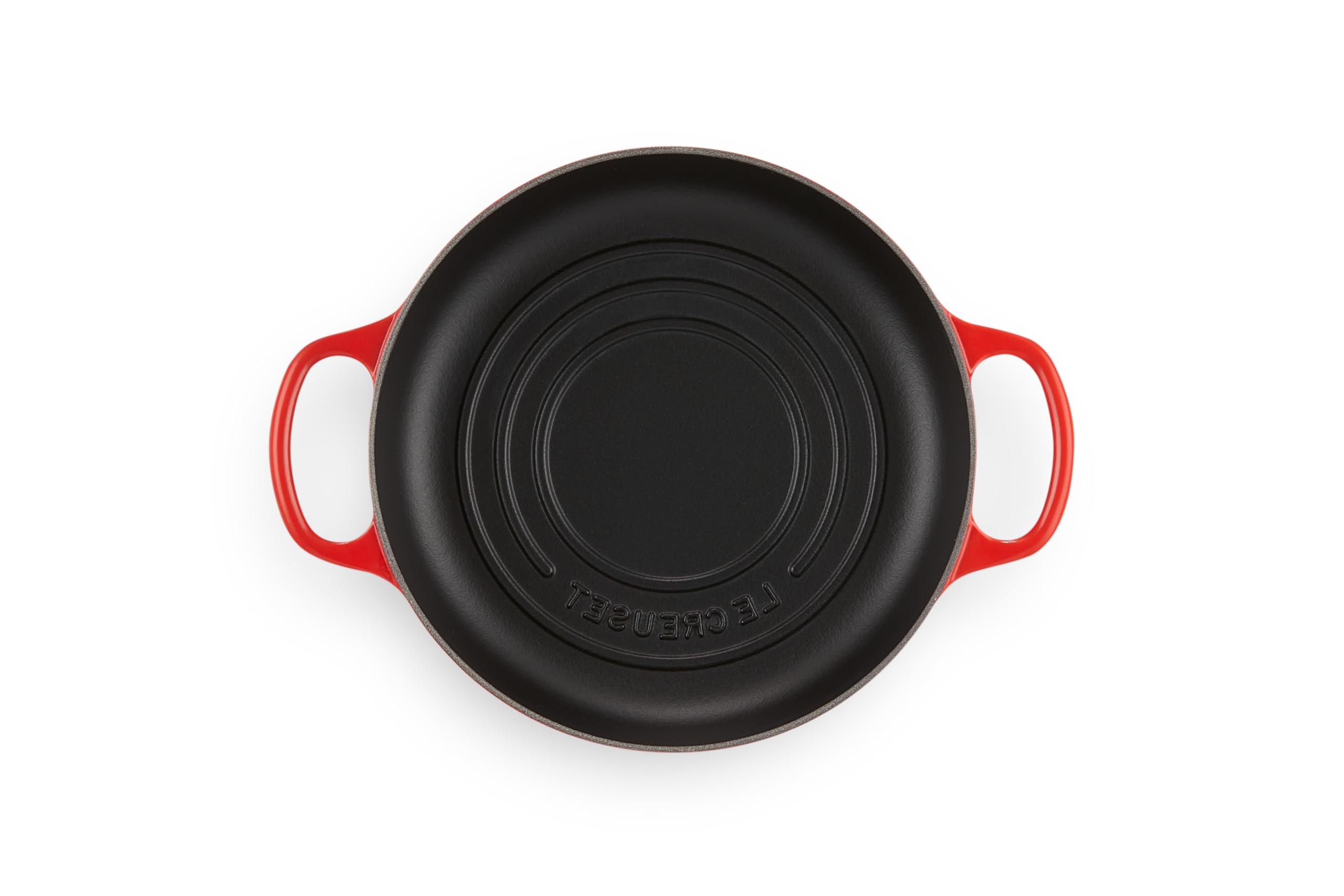 Le Creuset matte black interior detail for easier cleaning and release
